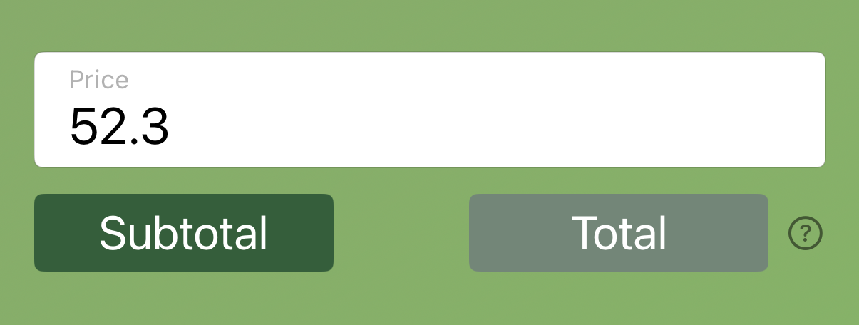 Entering the bill amount