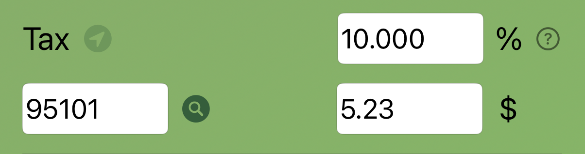 Automatic tax rate detection